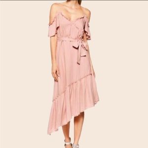 PAIGE light pink summer dress off the shoulder